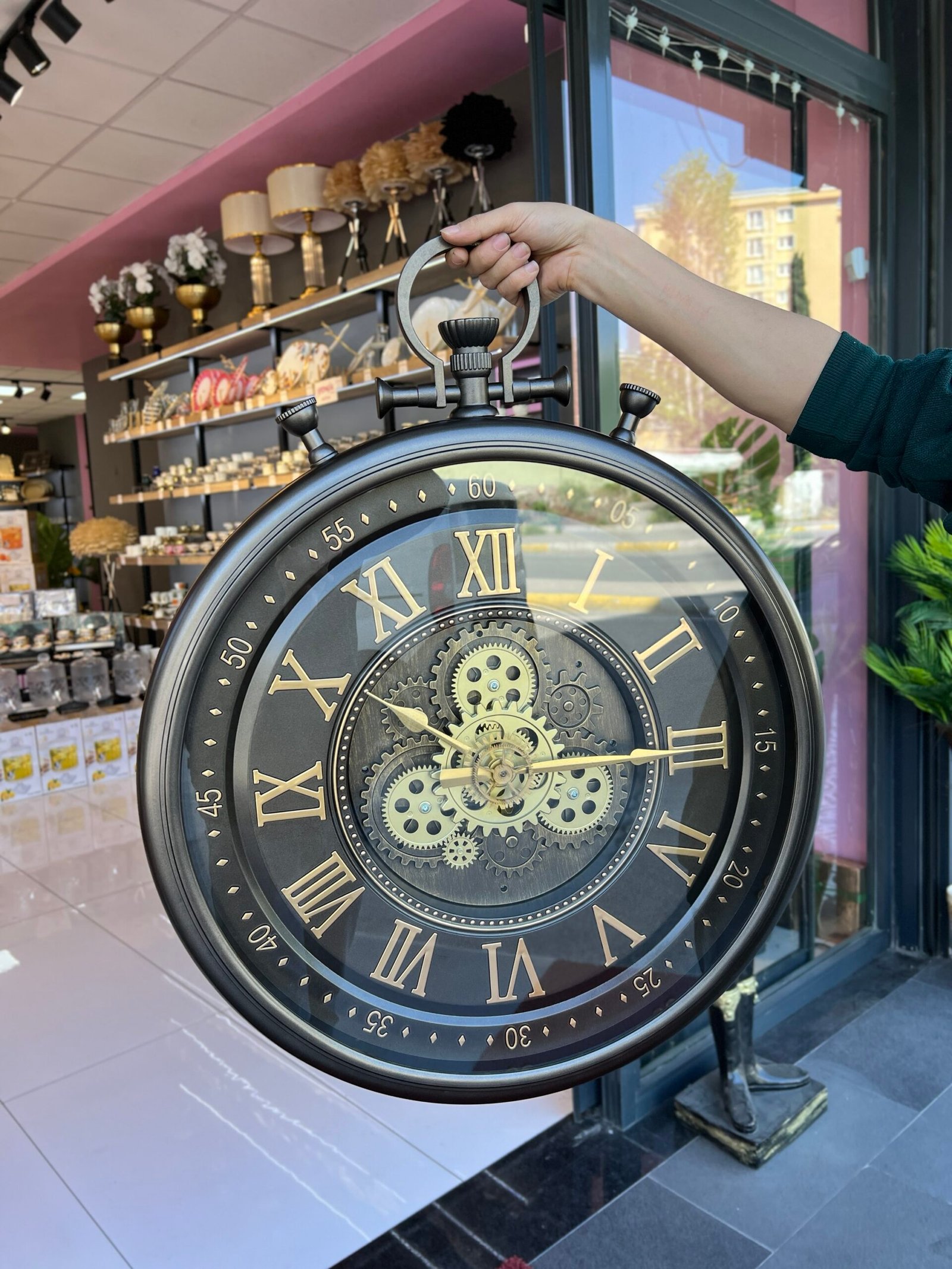 ????️ Dekoratif Döner Çarklı Duvar Saati