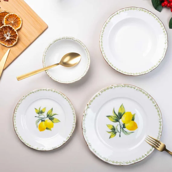 Tulu Lemon 6 Kişilik 12 Parça Yemek Takımı