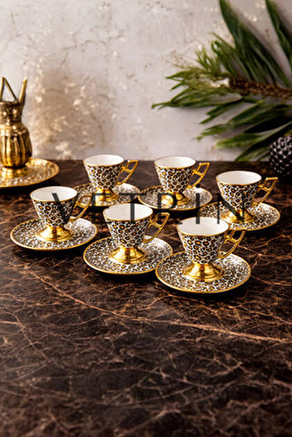 Taliana Beyaz Gold 6 Lı Porselen Fincan Takımı